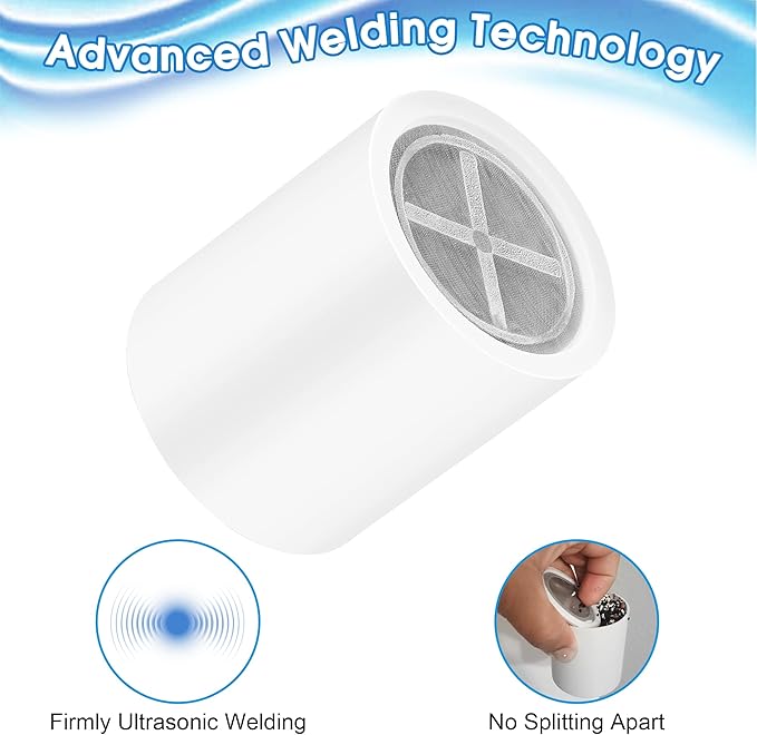 6 Pack 20 Stage Shower Filter Replacement Cartridge, Shower Head Filter Refill for Hard Water to Remove Chlorine Fluoride Heavy Metal, High Output Bath Cartridges for Skin Hair Healthy