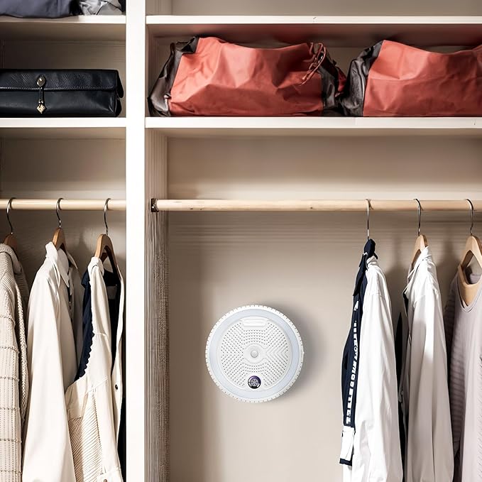 2-in-1 Rechargeable Dehumidifier with Motion Sensor LED Light, Perfect For Gun Safe, Gun Cabinet and other enclosed areas, ETL Approved (White)