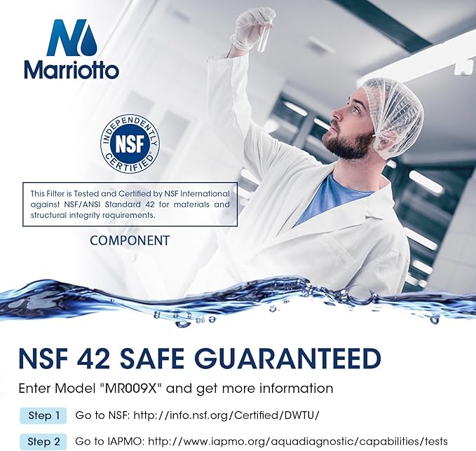 MARRIOTTO Replacement for GE® RPWFE, RPWF (Built-in CHIP) Refrigerator Water Filter, Compatible with GFE28GELDS, PFE28KELDS, PFE28KYNFS, GFD28GELDS, GYE22HMKES, GFE28GYNFS, GFD28GYNFS, Pack of 4