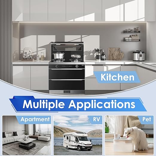 Countertop Water Filter System,Direct Connect Water Filtration-0.01μm Filtration Reduces PFOA/PFOS,Chlorine,Heavy Metals,Bad Odors-C2 and UF Filter