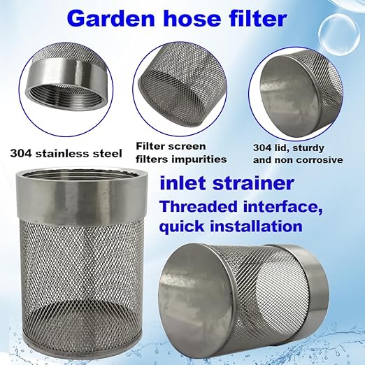 1inch SUS304 Stainless Steel Filter Head with Internal Thread Diameter of 32mm Connected to DN25 1" Water Pipe Filter Used to Remove Debris and Reduce Solid Entry