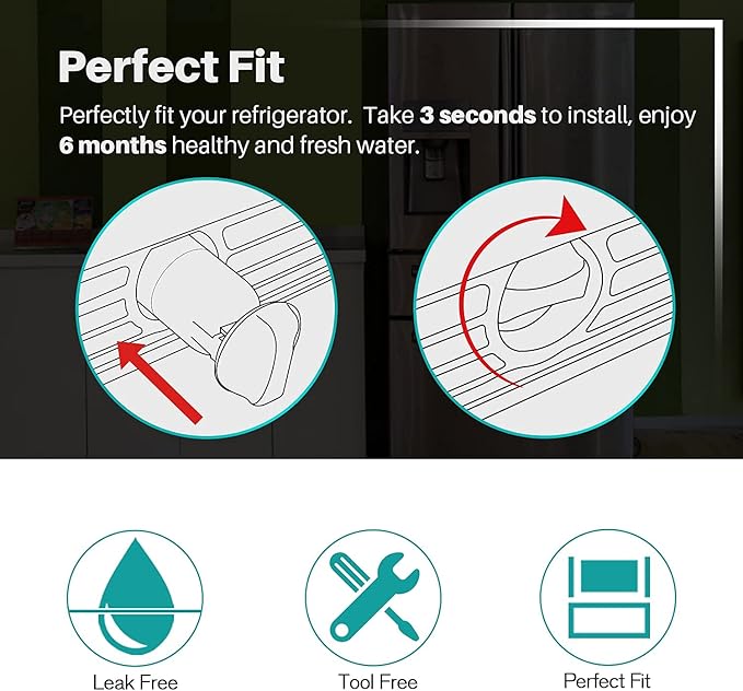 ICEPURE PLUS 4396508 NSF53&42 Premium Replacement for Whirlpool 4396510, Everydrop EDR5RXD1, Filter 5, NL240V, WFL400, 46-9902, 9010, RWF0500A Refrigerator Water Filter, 1PACK