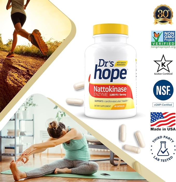 Nattokinase 2000 FU - Nattokinase Supplement Supports Cardiovascular Health and Healthy Blood Circulation - Non-GMO, Gluten-Free, 90 Veggie Capsules, Made in The USA