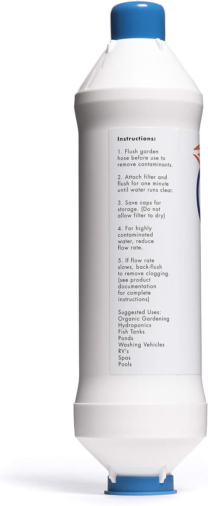 Elemental Earth Professional Hose Filter-Increased Flow Rate-Up to 40,000 Gallons of Water Filtered-Removes Chlorine and Heavy Metals-Multi-Purpose Outdoor Garden Hose Accessory-By Pacific Sands Inc