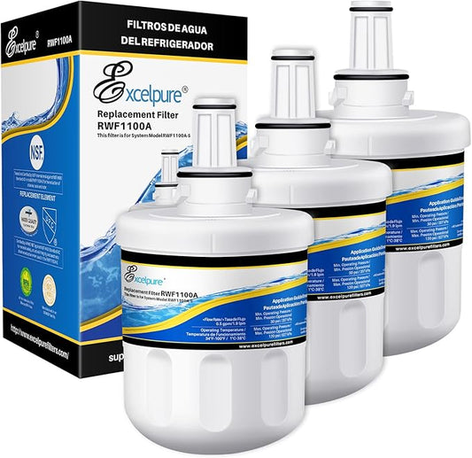 DA29-00003G Replacement for Samsung HAFCU1,RSG257AARS,DA29-00003F, RF267AERS, HDX FMS-1, RF26XAERS, RF267ABRS, RFG237AARS, RFG238AARS, HAFIN2/EXP, RF263AEBP, Refrigerator Water Filter,3PACK