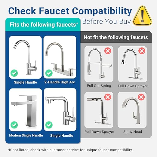 LCF Alkaline Countertop Water Filter, 𝐒𝐢𝐥𝐯𝐞𝐫 𝐈𝐨𝐧𝐬 Enhanced 6-Stage Stainless Steel Water Filter for Sink Faucet, Reduces Heavy Metals, Bad Taste & 99% Chlorine, 16,000 Gallons(2 Filters)