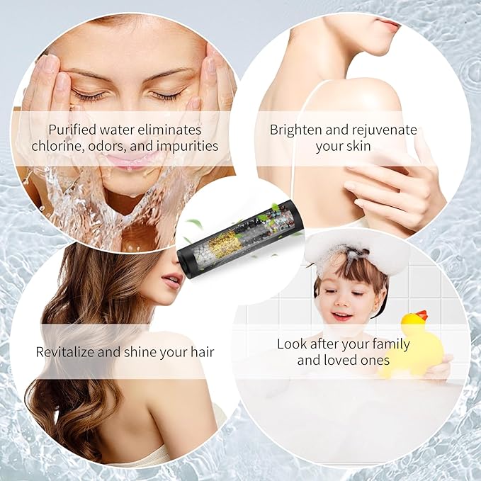 Filtered Shower Head with Handheld, 9 Spray Mode High Pressure Shower Head with 4 Filters, Hard Water Filter Showerhead - Remove Chlorine, Matte Black