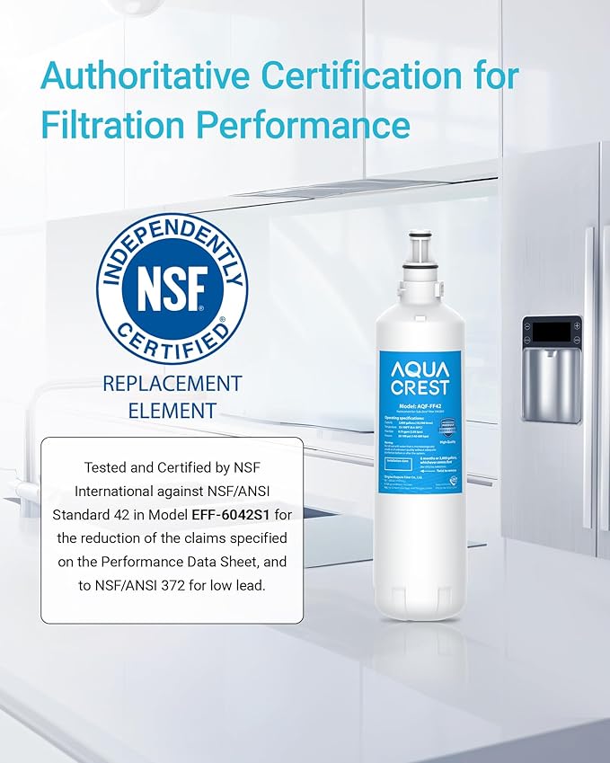 AQUA CREST 7012333/7042803 Ice Maker Water Filter, Replacement for Sub-Zero 7012333/7042803, UC-15, UC-15IP Ice Maker Water Filter, Manitowoc K00374, 1 Pack