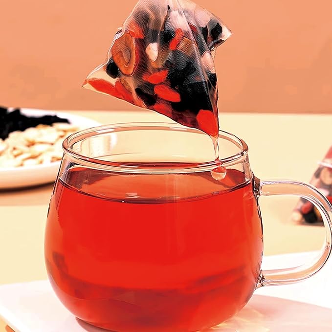 Ginseng Five Treasures Tea - Kidney Tea Wubao Tea, Kidney Cleanse Tea Ginseng Six Treasures Tea, Ginseng Red Date Natural Chinese Herbal Tea Bags for Men Women(250g/10g x25pcs)