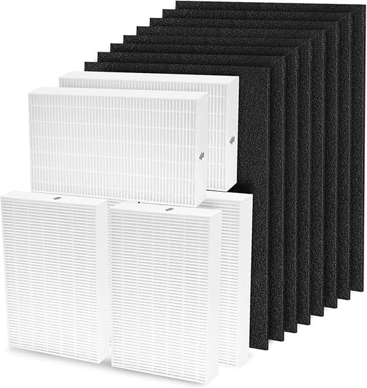 HPA300 HEPA Filter Replacement for Honeywell HPA300, HPA200, HPA100, HPA090 Series Air Purifiers, Replace #HRF-R3, #HRF-R2, #HRF-R1 (6 Ture HEPA Filter R + 8 Activated Carbon Pre-Filter)