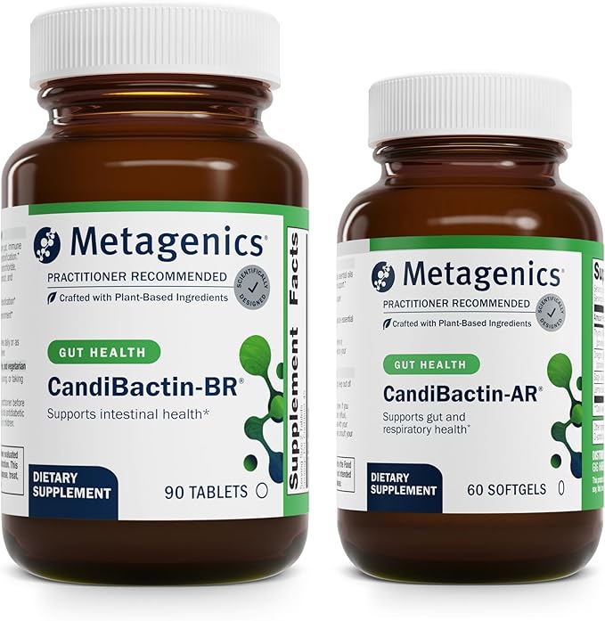Metagenics Bundle - CandiBactin-BR (90 Tablets) & CandiBactin-AR (60 Softgels) - for Intestinal Support, Gut Health & Intestinal Microbial Balance