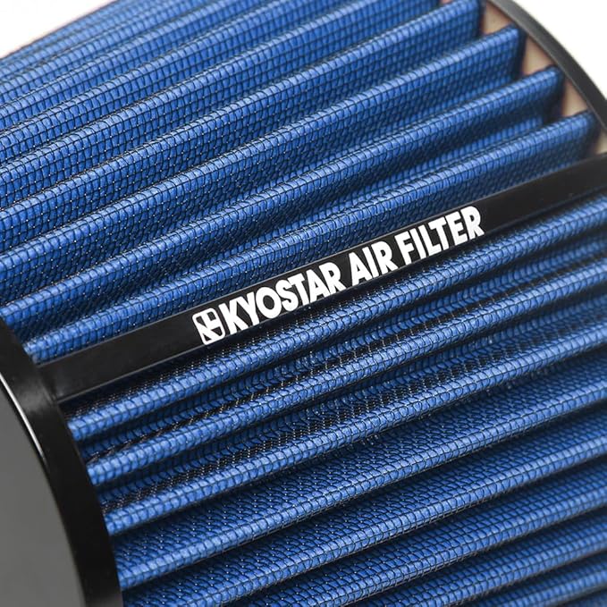 3/3.5/4inch Inlet Cold Air Intake Cone Replacement Performance Washable High Flow Dry Air Filter (BLUE)