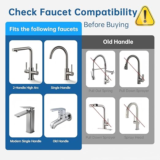 Water Filter for Sink Faucet,Faucet Water Filter with Blue Light,Filter Over 100 Gallons,NSF42 Reduces Chlorine,Bad Taste &Some Heavy Metals,Fit for Faucets with15/16,13/15"& 3/4",LJ203,1 Filter