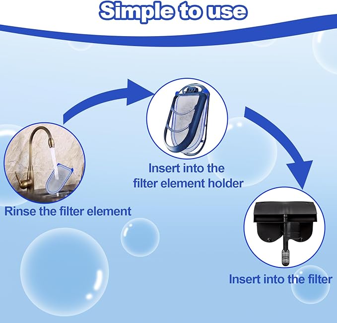 10-Pack Carbon Filter Cartridges Compatible with Tetra Whisper EX30/EX45/EX70 Filters, Replacement Filter Cartridges