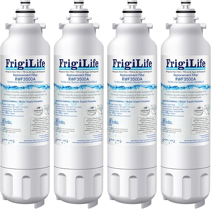 ADQ73613401 Refrigerator Water Filter, Replacement for LG LT800P, ADQ73613402, ADQ73613408, ADQ75795104, Kenmore 9490, 46-9490, LSXS26326S, LMXC23746S, LMXC23746D (Pack of 4)