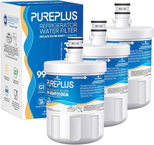 PUREPLUS 5231JA2002A Replacement for LG LT500P, ADQ72910901, GEN11042FR-08, Kenmore 9890, 469890, HDX FML-1, ADQ72910907, LSC27925ST, LFX25974ST, LFX25973D, LFX25973ST Refrigerator Water Filter, 3Pack