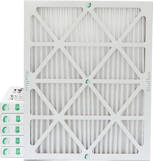 Glasfloss 18x20x2 MERV 10 (FPR 5-6) 2" Inch Pleated Air Filters Box of 6. Actual Size: 17-1/2 x 19-1/2 x 1-3/4