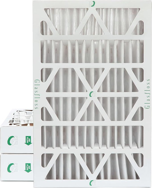 Glasfloss 12x24x4 MERV 10 (FPR 5-6) 4" Inch Pleated Air Filters Box of 3. Actual Size: 11-3/8 x 23-3/8 x 3-3/4