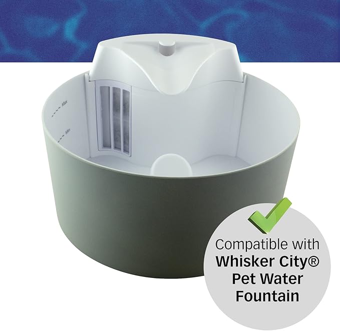 PET STANDARD Replacement Small Water Filter Compatible With Whisker City® Automatic Pet Fountain, Pack of 10