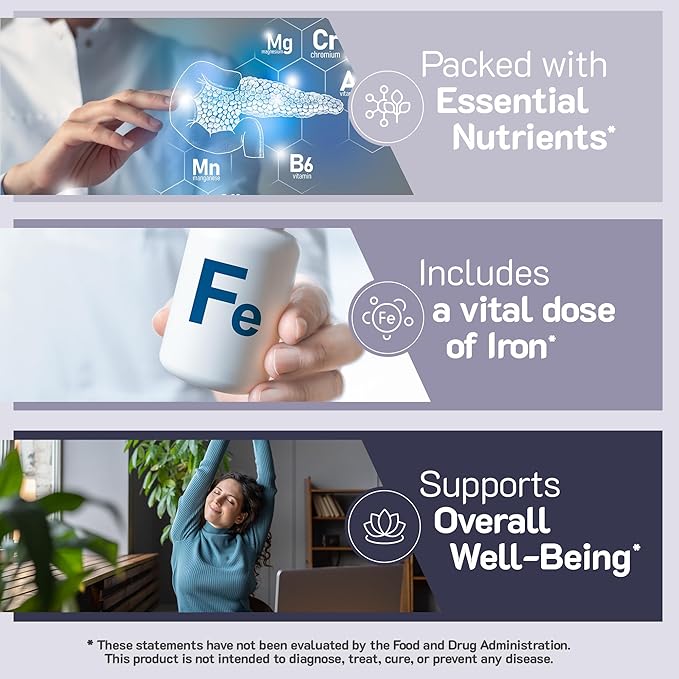 YUM-V'S Iron Gummies - Multivitamin Iron Supplement with Vitamin C, A, B & Zinc, Supports Blood Oxygen, Vegan Supplements for Women, Men & Kids for Growth and Development - Grape Flavor | 60 Count