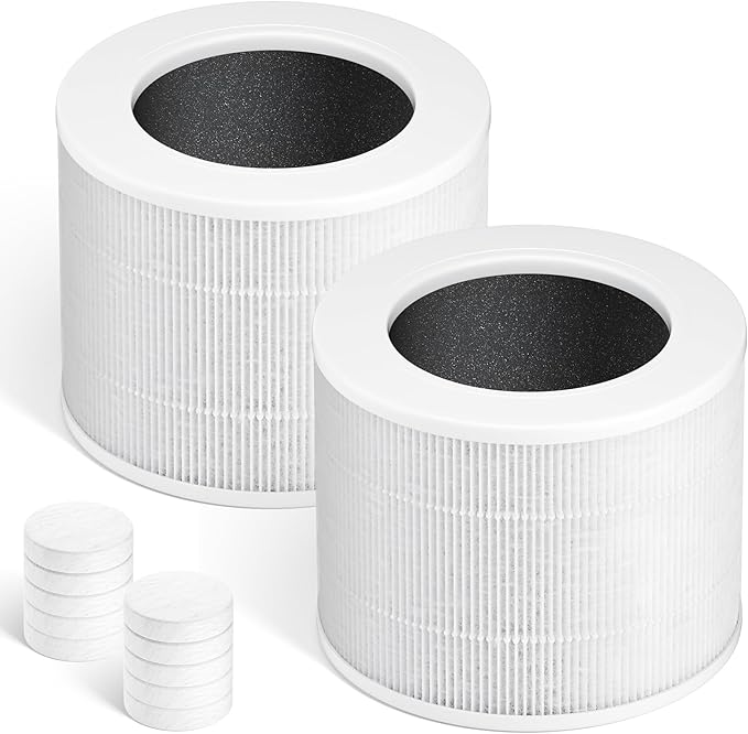 Core Mini Replacement Filter Compatible with LEVOIT Core mini-P Air Purifier, 3-in-1 Pre, H13 True HEPA, Activated Carbon Filtration System,Core Mini-RF,2 Filter & 10 Fragrance Sponge，By Improvedhand