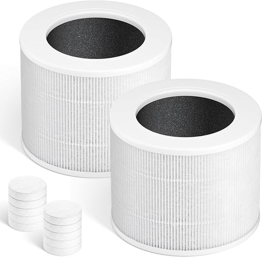 Core Mini Replacement Filter Compatible with LEVOIT Core mini-P Air Purifier, 3-in-1 Pre, H13 True HEPA, Activated Carbon Filtration System,Core Mini-RF,2 Filter & 10 Fragrance Sponge，By Improvedhand