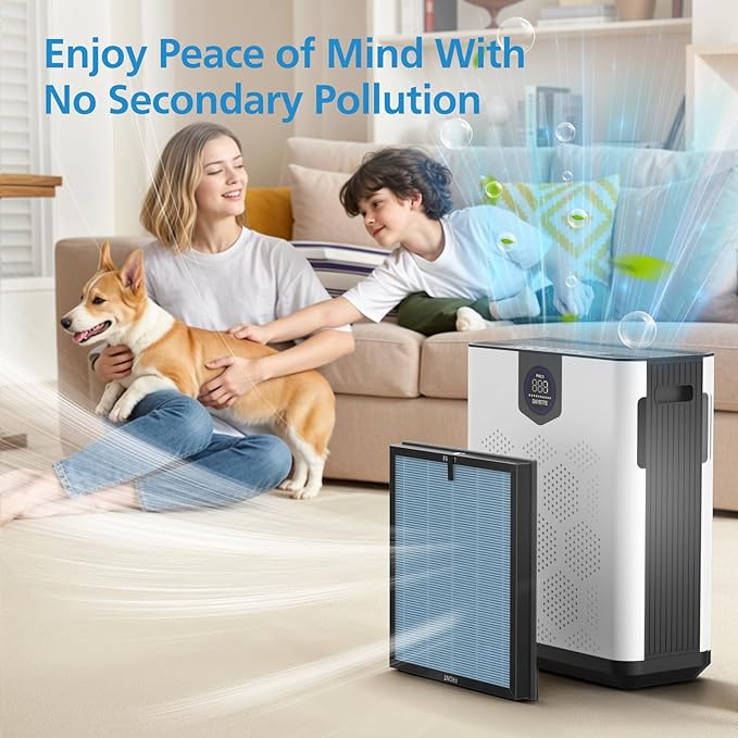 AP303/AP304 Replacement Filter Compatible with DAYETTE ＆ FRESHDEW Air Purifier AP303/AP304, 3-in-1 Filtration System Replacement Filters with Activated Carbon for Home Room, 2 Pack (Wildfire Filter)