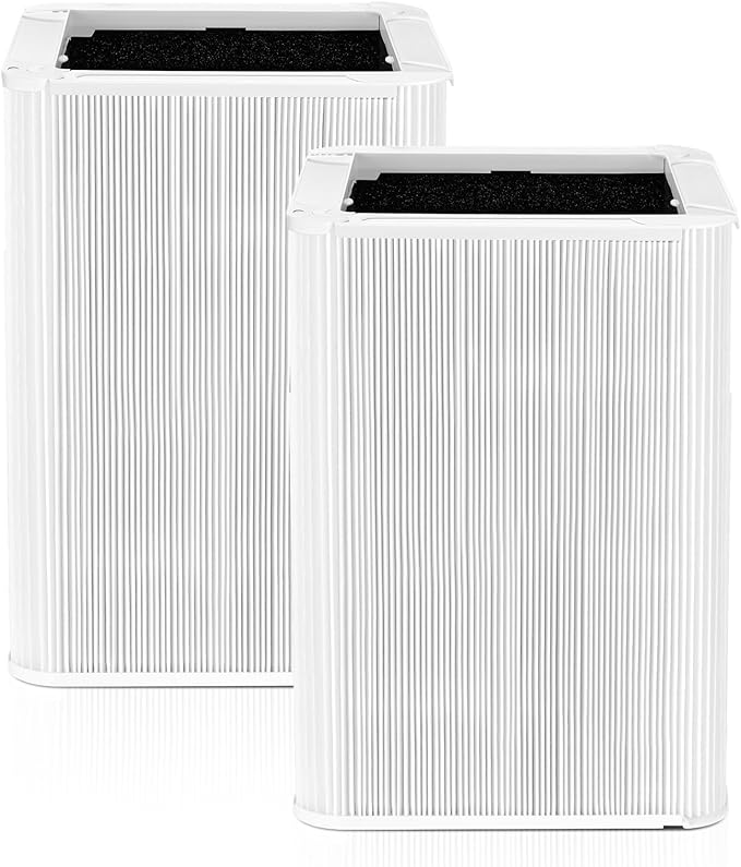 121 Replacement Filter Compatible with Blueair Blue Pure 121 Air Purifier, 2-in-1 HEPA Filters with Parti-cle and Activated Carbon Replacement Filter, 2 Pack