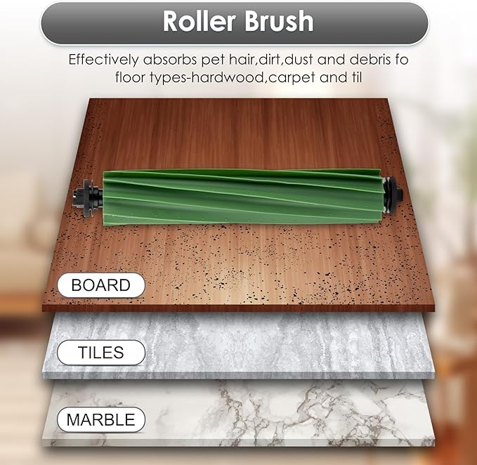 (14 Pack) Plus 505 Combo Replacement Parts for iRobot Roomba Plus 505 Combo, Plus 405 Combo, Plus 405, Plus 505 Robot Vacuum, 1 Roller Brush, 3 Dust Bags, 3 Mop Pads, 4 Side Brushes, 3 HEPA Filters