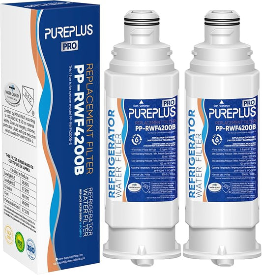 PUREPLUS DA97-17376B NSF 53&42 Certified Water Filter Replacement for Samsung HAF-QIN, HAF-QIN/EXP, DA97-08006C, RF23M8070SG, RF23M8070SR, RF23M8090SG, RF23M8090SR, RF23M8570SR Refrigerator, 2Pack