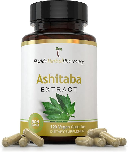 Florida Herbal Pharmacy, Japanese Ashitaba Leaf Extract Capsules 10:1 (120 Capsules) 500 mg per Capsule, 1000 mg Serving