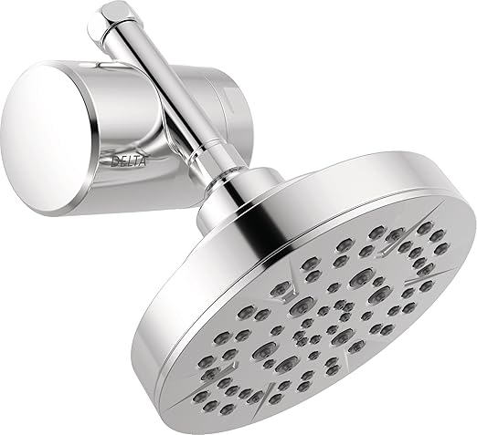 Delta Faucet 5-Setting Shower Head Chrome with Clarifi Standard Shower Filter Attachment with Filter