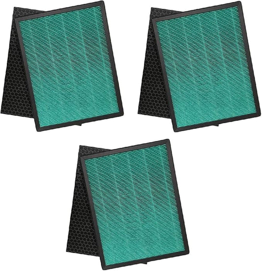 Nispira Filter Replacement for Rabbit BioGS 2.0 Ultra Quiet Air Purifier Model SPA-550A and SPA-625A True HEPA Activated Carbon Pre Filter Kit Set, 3 Packs