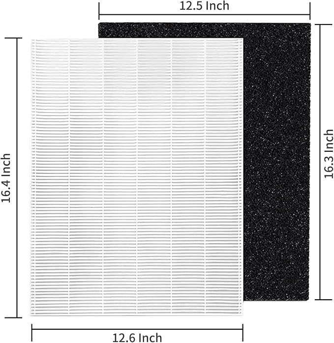 3 Pack 115115 Replacement Filter A Size 21 for Winix PlasmaWave Air Purifier C535 5300 5300-2 P300 6300, 6300-2,H13 True HEPA Filter with 3 Carbon Pre-Filters