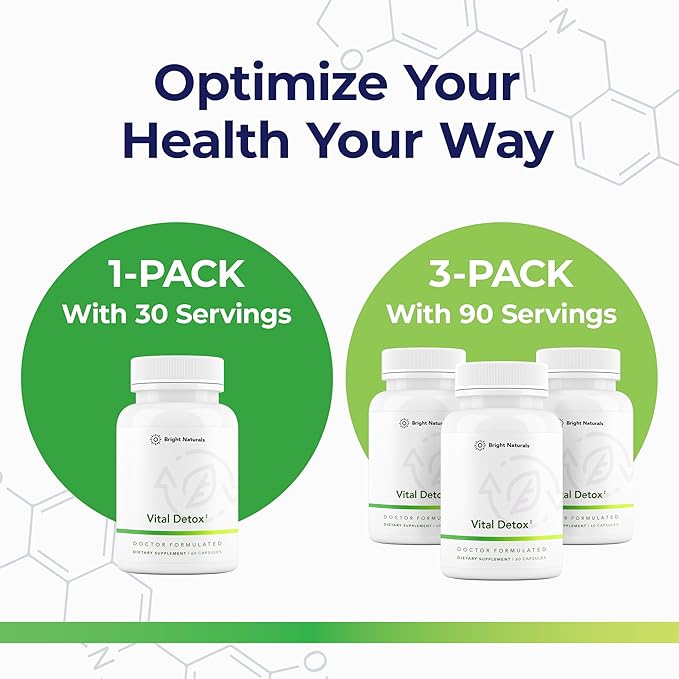 Vital Detox Liver Supplement - First Enzyme-Focused Liver Health Formula - Contains NAC with Milk Thistle, Sulforaphane, and More, 90 Servings