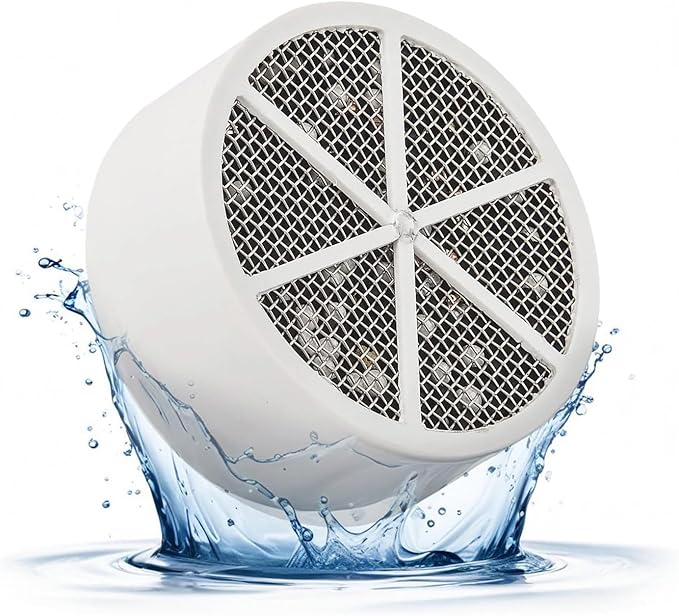 Crystal Quest Bath Ball Replacement Cartridge – Removes Chlorine, PFAS & Odors – Easy-to-Install Water Filter – Eco-Friendly, Durable & Skin-Safe – Built in the USA