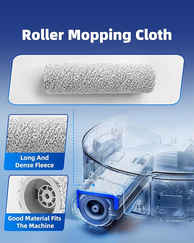 21 Pcs Replacement Parts Kit Compatible with ECOVACS DEEBOT T80 Omni Robot Vacuum - Accessory Set with 1 Main Brush, 3 Mop Brush Rollers, 4 Filters, 6 Dust Bags, 6 Side Brushes, 1 Cleaning Brush