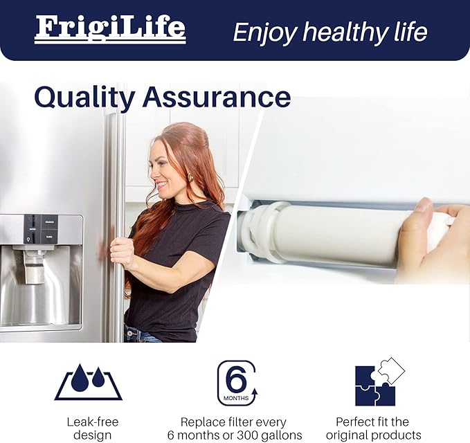 ADQ73613401 Refrigerator Water Filter, Replacement for LG LT800P, ADQ73613402, ADQ73613408, ADQ75795104, Kenmore 9490, 46-9490, LSXS26326S, LMXC23746S, LMXC23746D (Pack of 2)