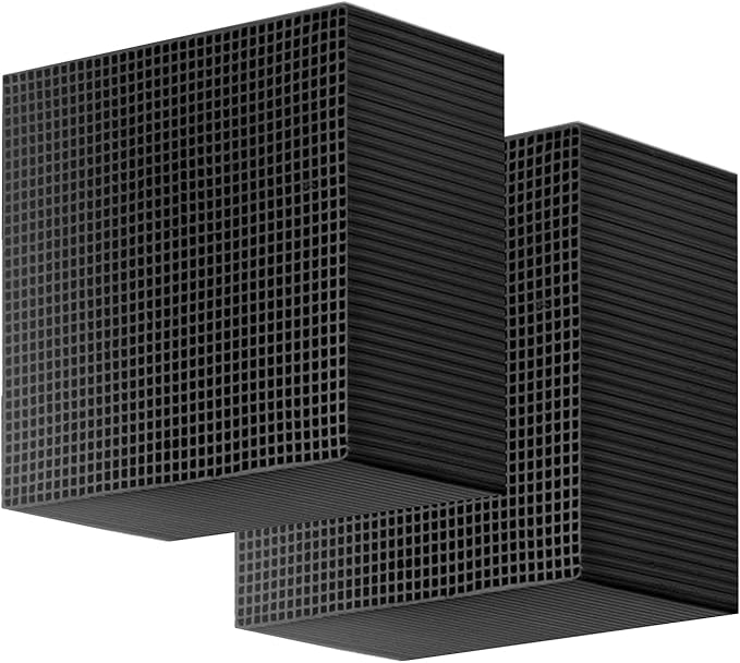 2Pcs Aquarium Cube Filter, Activated Carbon Aquarium for Ponds,Fish Tank,Stock Tank for Horses,4X4X2 Inch，eco Aquarium Water Purifier Cube