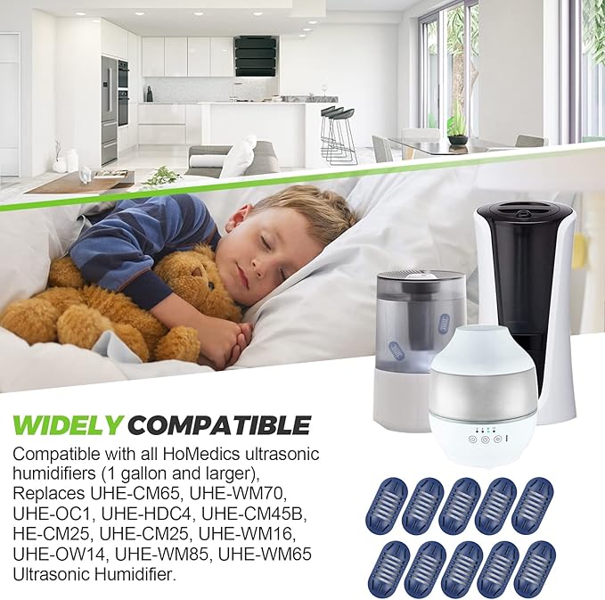 20Pack Demineralization Cartridge Filter UHE-HDC4 Fit for HoMedics Ultrasonic Humidifiers by Techecook, uhe-hdc4 Demineralization Cartridge Filter Replacement Purifies Water| Filter Mineral Deposits