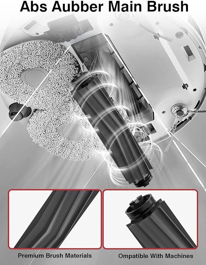 22 Pcs Accessories Kit for Dreame L10 Ultra/L10s Ultra/L10s Pro/L10s Pro Gen 2/L10 Prime/Xiaomi X10+/X20+ Vacuum Robot, 1 Main Brush, 4 Filters, 6 SideBrushes, 4Dust Bags, 6Mop Pads, 1Cleaning Brush