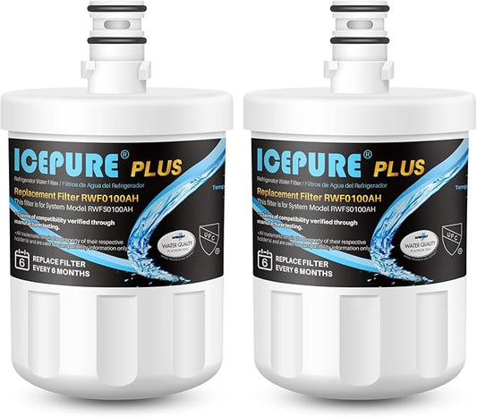 ICEPURE PLUS NSF53&42 Premium 5231JA2002A Refrigerator Water Filter Replacement for LG LT500P, ADQ72910901 ADQ72910907, ADQ72910911, GEN11042FR-08, Kenmore 9890, 469890, LFX25973D, LFX25974ST, 2PACK