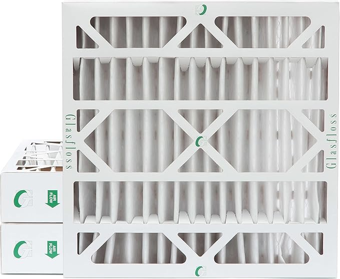 Glasfloss 20x20x4 MERV 10 (FPR 5-6) 4" Inch Pleated Air Filters Box of 3. Actual Size: 19-1/2 x 19-1/2 x 3-3/4