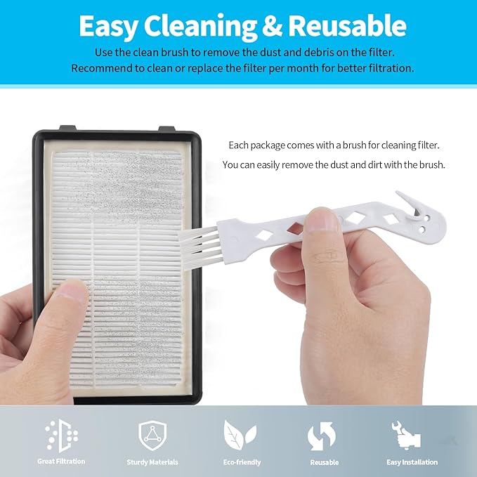 3 Pack Replacement EF-9 HEPA Vacuum Filter Compatible with Upright Vacuum EF9 20-53296 40195 Canister Vacuum 22614 10065 31140 and Model 81714 31140