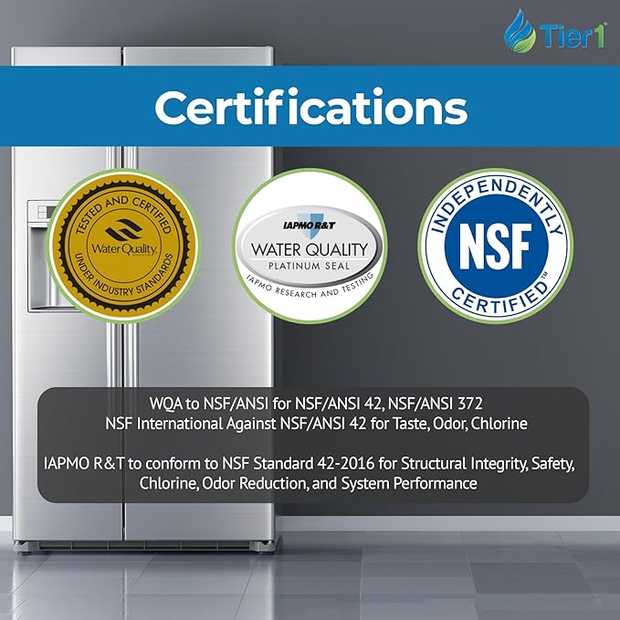 Tier1 ADQ36006101 Refrigerator Water Filter 4-pk | Replacement for LG LT700P, ADQ36006102, Kenmore 46-9690, 469690, ADQ36006101-S, WSL-3, FML-3, RFC1200A, Fridge Filter