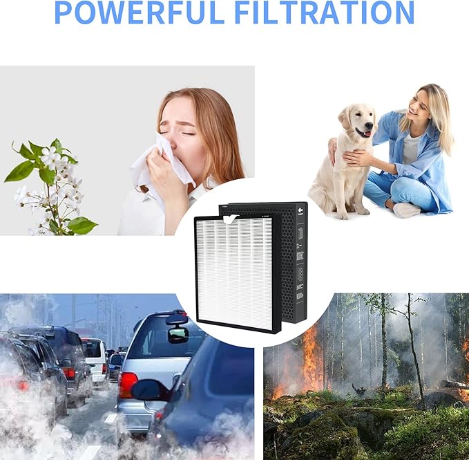 2 Pack Vital 200S Replacement Filter Compatible with LEVOIT Vital 200S,Vital 200S-P Air Purifie-r, 3-in-1H13 True HEPA and High-Efficiency Activated Carbon Filter, Replace Part #Vital 200S-RF.