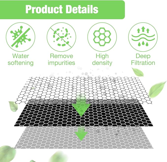 10Pcs Cat Water Fountain Sponge Filter Replacement, Upgraded Sponger Foam Filter for 92oz/2.8L Pet Fountain, Fountain Filter Replacement for Cat and Dog(Black)