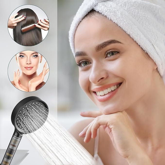 Water Fiter for Shower Head Filter,Compatible with Cobbe Shower Head Filter System,Removes Heavy Metals and Chlorine.(4 Pack)