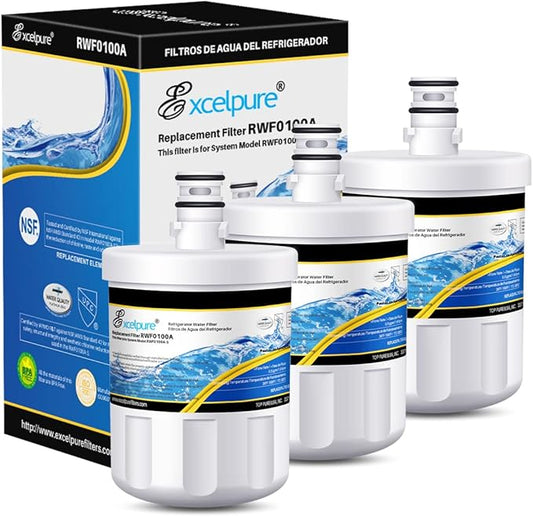 Replacement for LG LT500P, 5231JA2002A, Kenmore 9890, LFX25974ST, GEN11042FR-08, RWF0100A, LFX25973ST, ADQ72910902, HDX FML-1,RFC0100A, LFX25973D, CLCH110, Refrigerator Water Filter, 3PACK