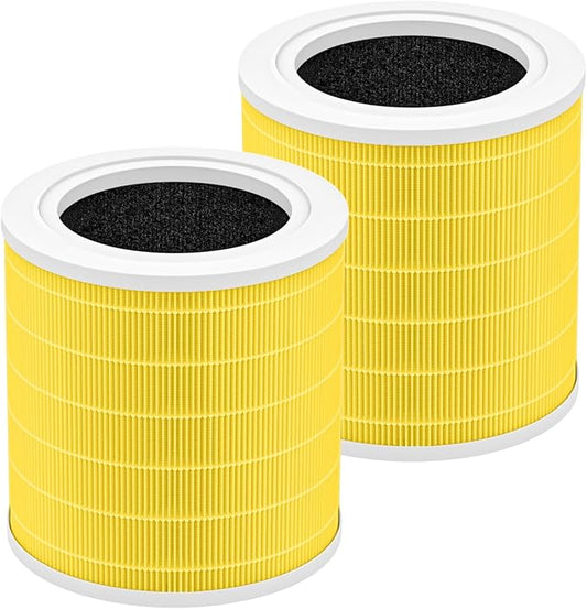 2 Pack A2001 Replacement Pet Filter, Compatible with A2001 Air Purifier,3-in-1 High Efficiency Filtration, Compared Part #AF-2001, Yellow
